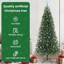 vidaXL Mű karácsonyfa 300 LED-del állvánnyal Zöld 210 cm PE és PVC