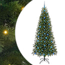 vidaXL Mű karácsonyfa 300 LED-del állvánnyal Zöld 210 cm PE és PVC
