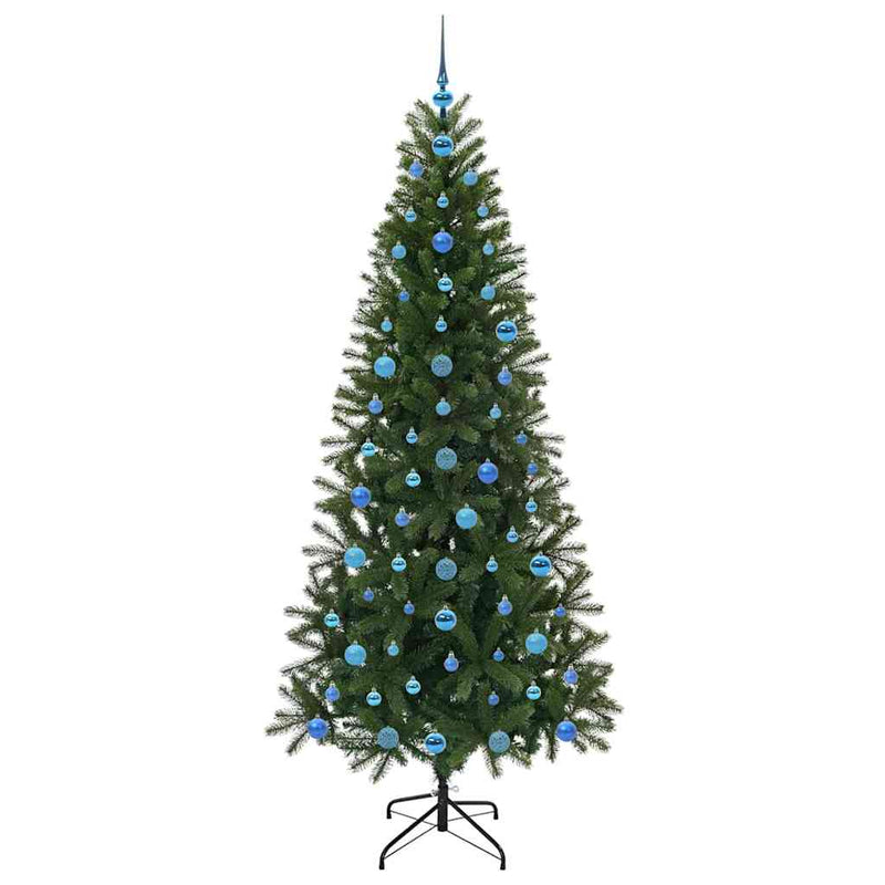 vidaXL Mű karácsonyfa 300 LED-del állvánnyal Zöld 210 cm PE és PVC