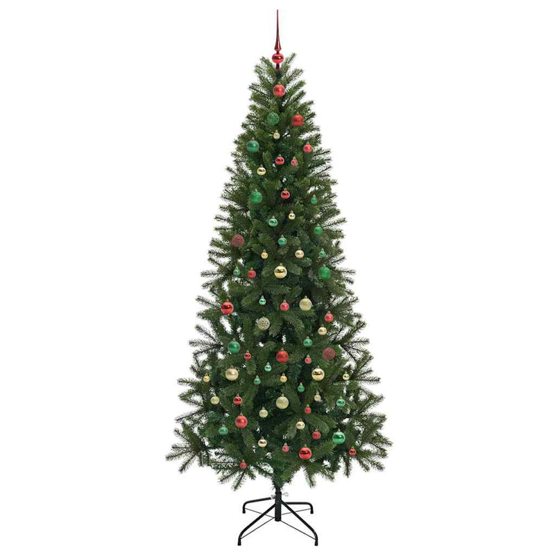 vidaXL Mű karácsonyfa 300 LED-del állvánnyal Zöld 210 cm PE és PVC