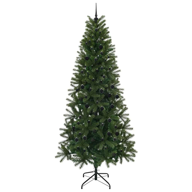 vidaXL Mű karácsonyfa 300 LED-del állvánnyal Zöld 240 cm PE és PVC