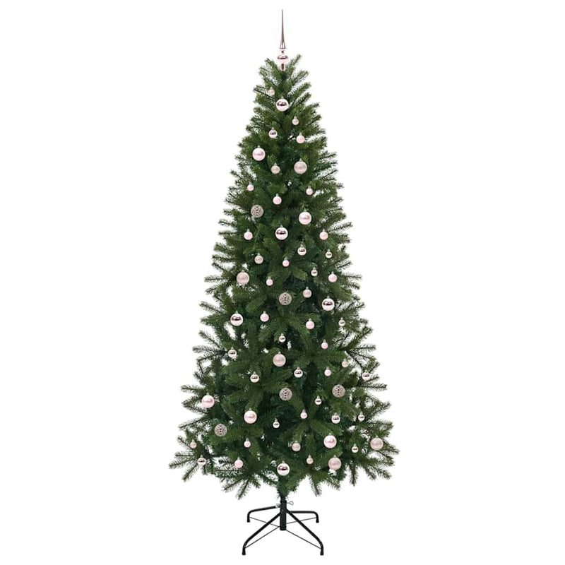 vidaXL Mű karácsonyfa 300 LED-del állvánnyal Zöld 240 cm PE és PVC