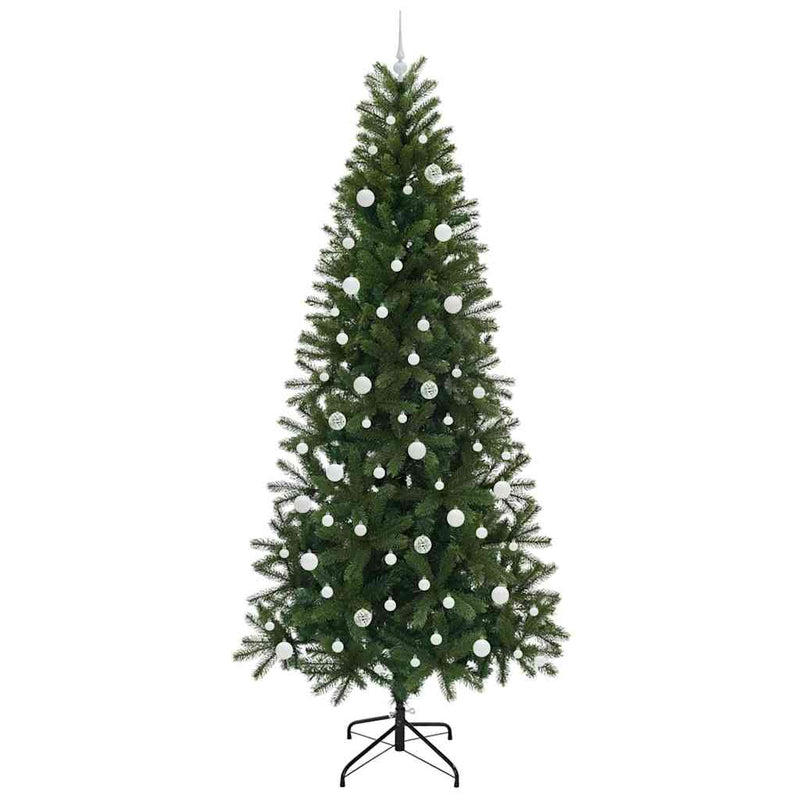 vidaXL Mű karácsonyfa 300 LED-del állvánnyal Zöld 240 cm PE és PVC