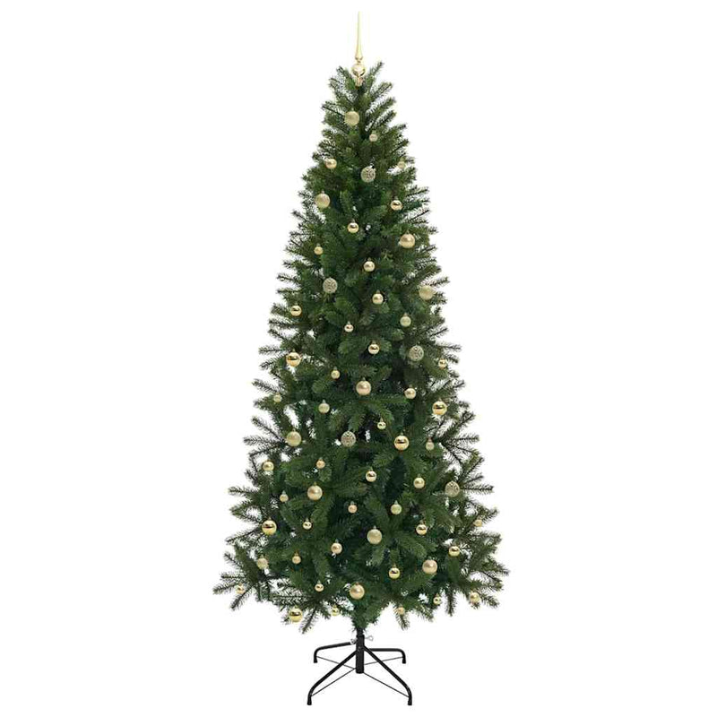vidaXL Mű karácsonyfa 300 LED-del állvánnyal Zöld 240 cm PE és PVC