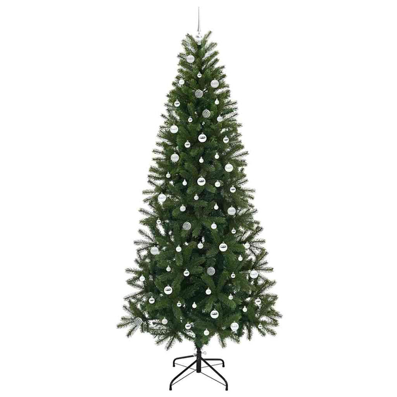 vidaXL Mű karácsonyfa 300 LED-del állvánnyal Zöld 240 cm PE és PVC