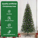 vidaXL Mű karácsonyfa 300 LED-del állvánnyal Zöld 240 cm PE és PVC