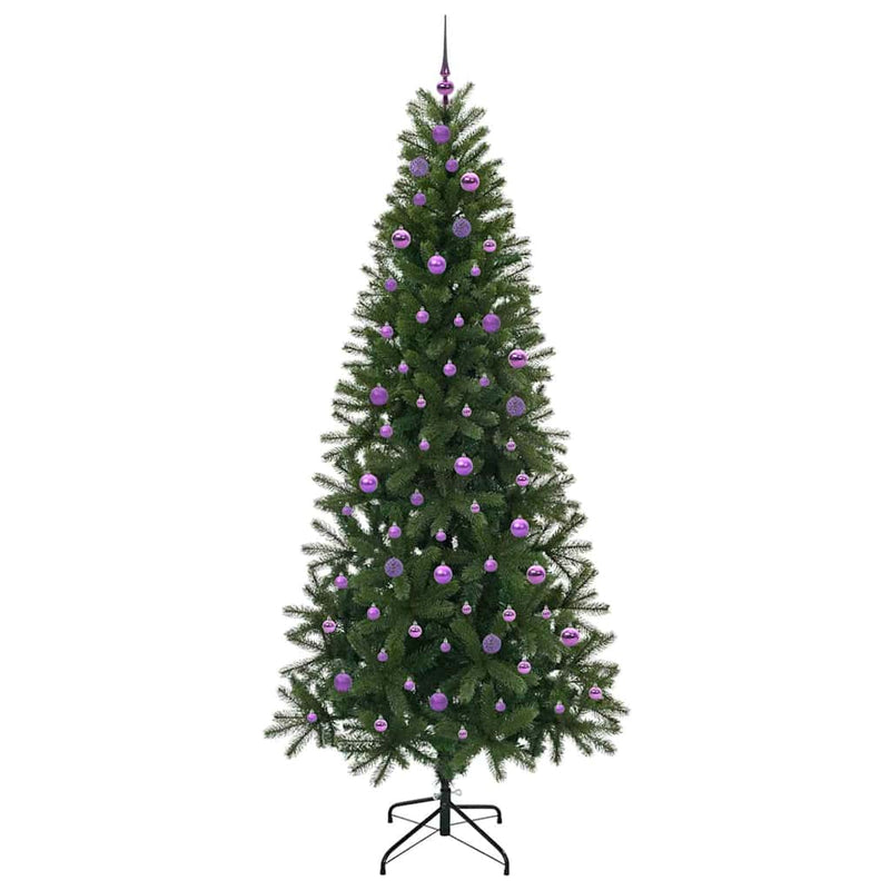 vidaXL Mű karácsonyfa 300 LED-del állvánnyal Zöld 240 cm PE és PVC