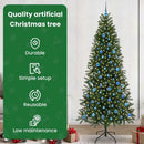 vidaXL Mű karácsonyfa 300 LED-del állvánnyal Zöld 240 cm PE és PVC