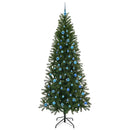 vidaXL Mű karácsonyfa 300 LED-del állvánnyal Zöld 240 cm PE és PVC