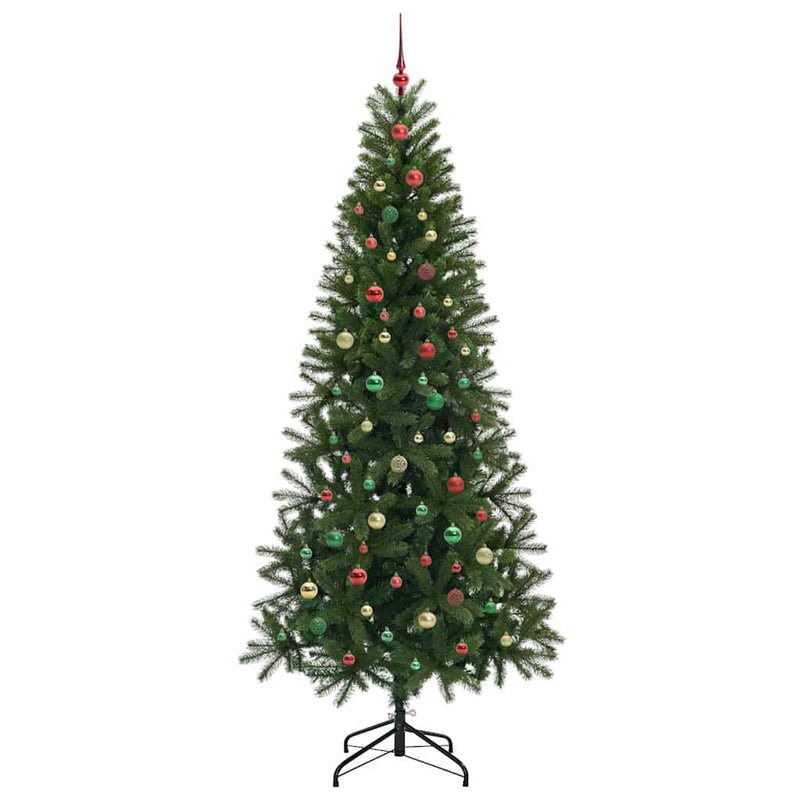 vidaXL Mű karácsonyfa 300 LED-del állvánnyal Zöld 240 cm PE és PVC