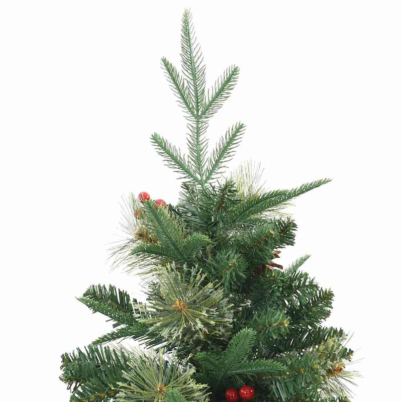 vidaXL Műanyag Hajtogatós Karácsonyfa állvánnyal Zöld 120 cm PE és PVC