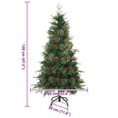 vidaXL Műanyag Hajtogatós Karácsonyfa állvánnyal Zöld 120 cm PE és PVC