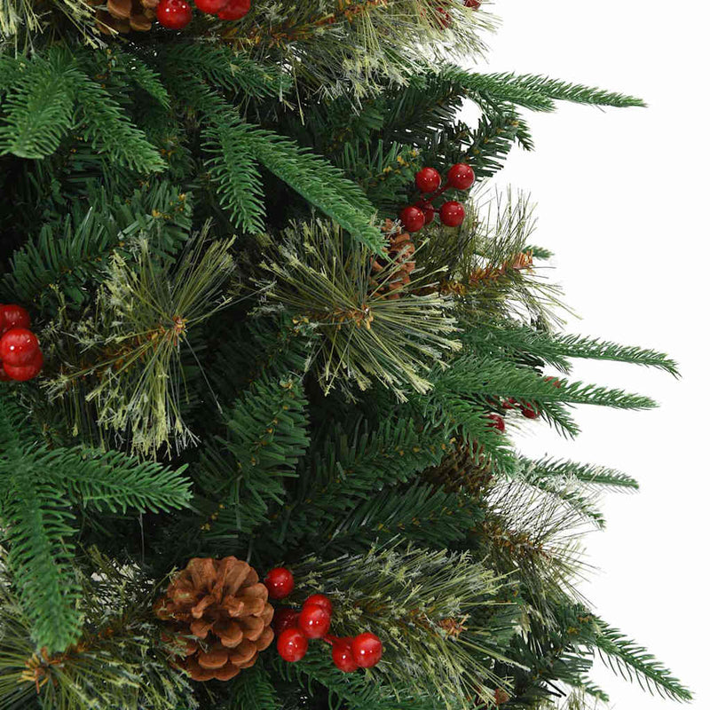 vidaXL Műanyag Hajtogatós Karácsonyfa állvánnyal Zöld 120 cm PE és PVC