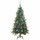 vidaXL Műanyag Hajtogatós Karácsonyfa állvánnyal Zöld 150 cm PE és PVC