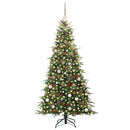 vidaXL Műanyag Hajtogatós Karácsonyfa állvánnyal Zöld 210 cm PE és PVC