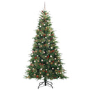 vidaXL Műanyag Hajtogatós Karácsonyfa állvánnyal Zöld 240 cm PE és PVC