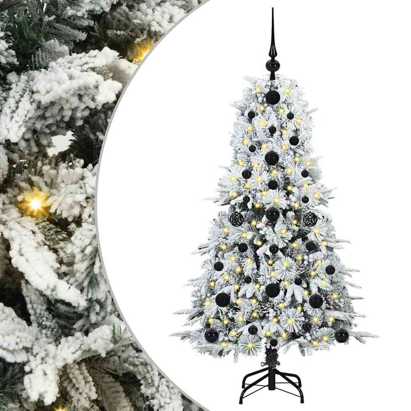 vidaXL Műanyag Hajtogatós Karácsonyfa állvánnyal Zöld 120 cm PE és PVC
