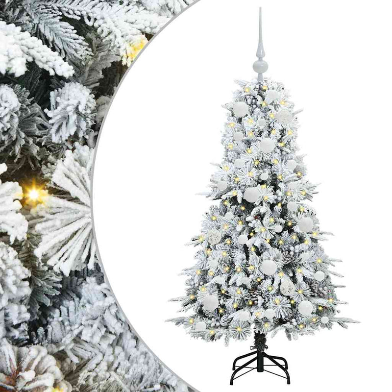 vidaXL Műanyag Hajtogatós Karácsonyfa állvánnyal Zöld 120 cm PE és PVC