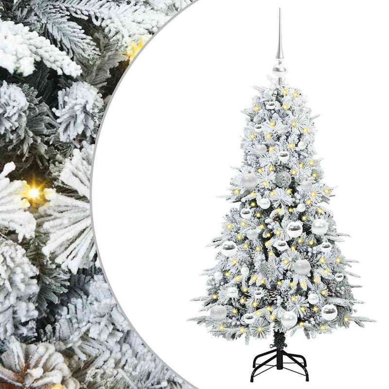 vidaXL Műanyag Hajtogatós Karácsonyfa állvánnyal Zöld 120 cm PE és PVC