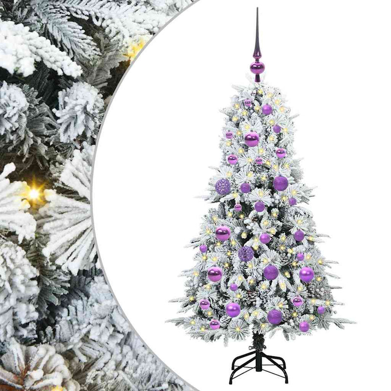 vidaXL Műanyag Hajtogatós Karácsonyfa állvánnyal Zöld 120 cm PE és PVC