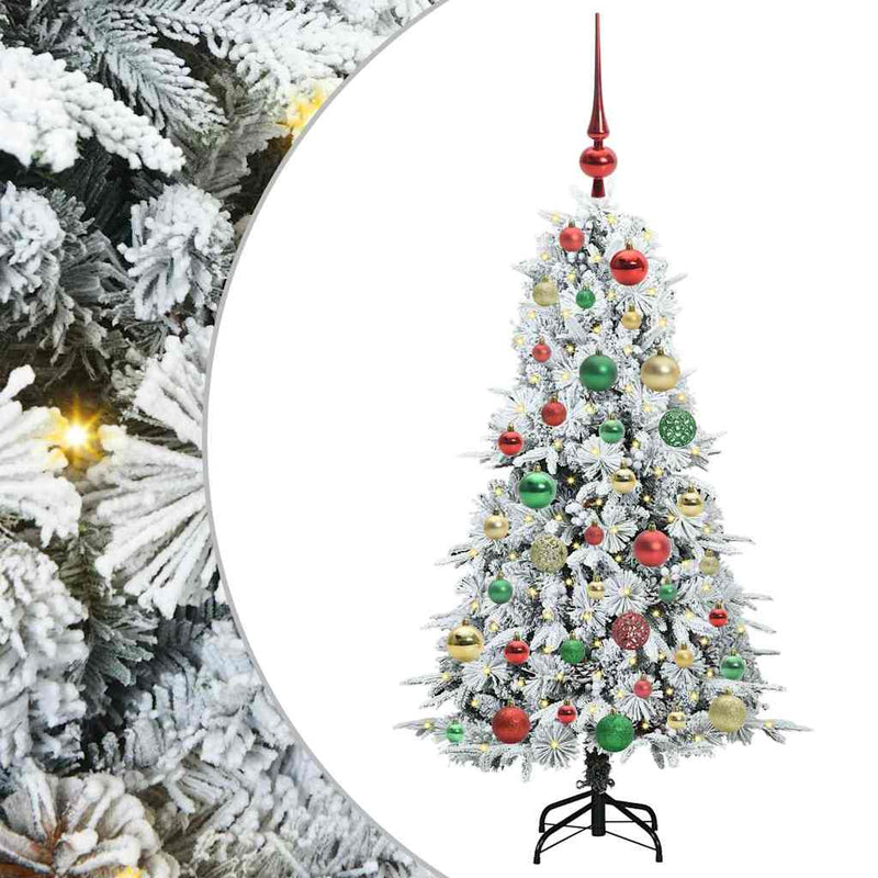 vidaXL Műanyag Hajtogatós Karácsonyfa állvánnyal Zöld 120 cm PE és PVC