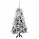 vidaXL Műanyag Hajtogatós Karácsonyfa állvánnyal Zöld 150 cm PE és PVC