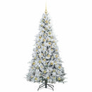 vidaXL Műanyag Hajtogatós Karácsonyfa állvánnyal Zöld 210 cm PE és PVC