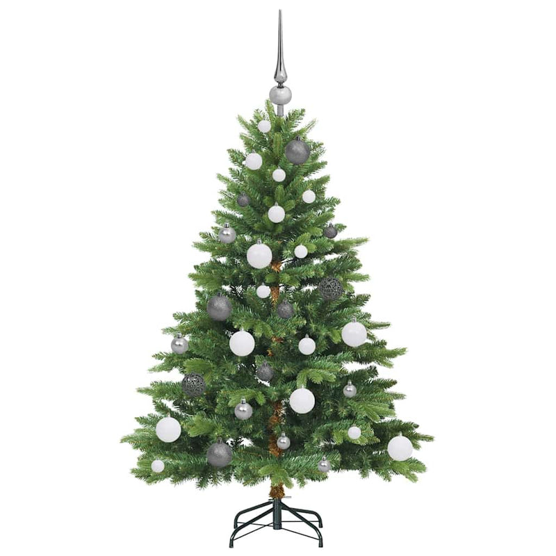 vidaXL Mű karácsonyfa 150 LED-del állvánnyal Zöld 120 cm PE és PVC