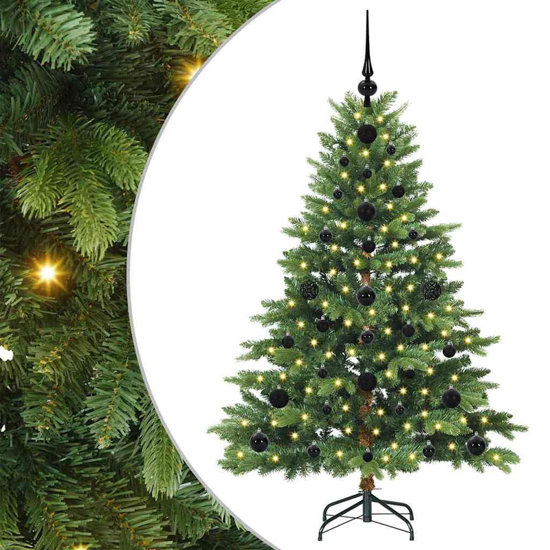 vidaXL Mű karácsonyfa 150 LED-del állvánnyal Zöld 120 cm PE és PVC