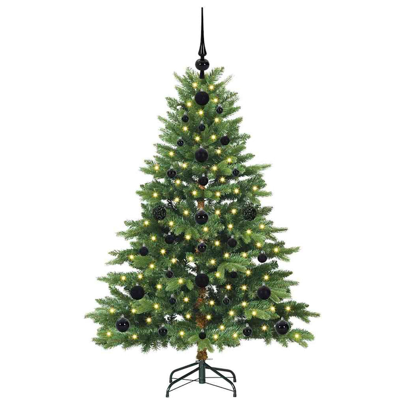 vidaXL Mű karácsonyfa 150 LED-del állvánnyal Zöld 120 cm PE és PVC