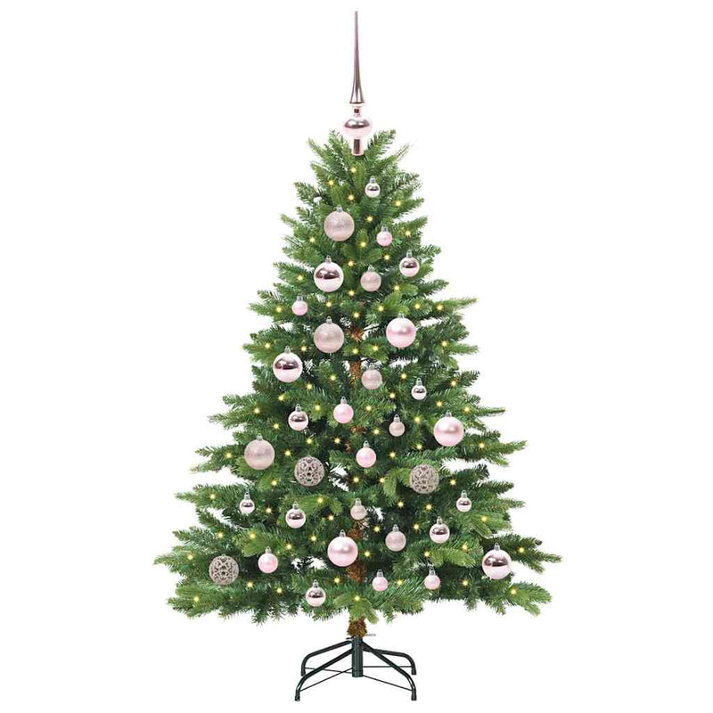 vidaXL Mű karácsonyfa 150 LED-del állvánnyal Zöld 120 cm PE és PVC