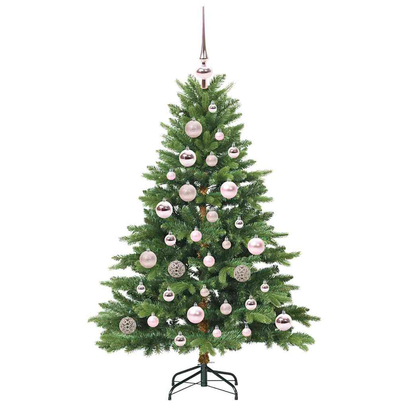vidaXL Mű karácsonyfa 150 LED-del állvánnyal Zöld 120 cm PE és PVC