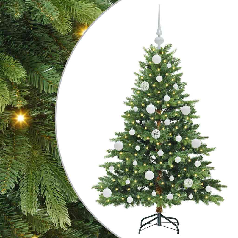 vidaXL Mű karácsonyfa 150 LED-del állvánnyal Zöld 120 cm PE és PVC