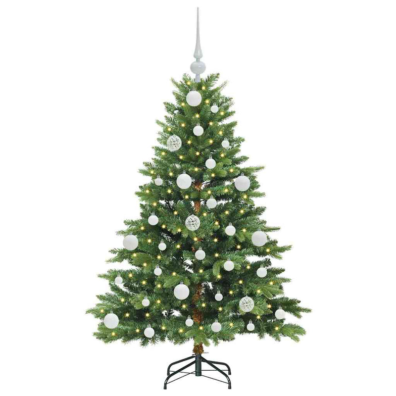 vidaXL Mű karácsonyfa 150 LED-del állvánnyal Zöld 120 cm PE és PVC
