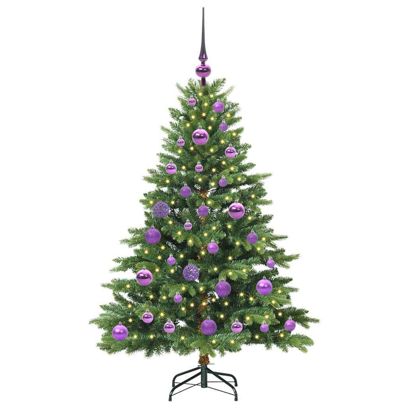 vidaXL Mű karácsonyfa 150 LED-del állvánnyal Zöld 120 cm PE és PVC