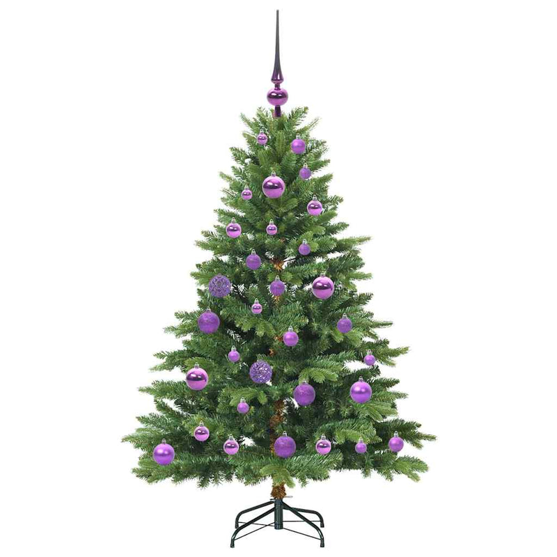 vidaXL Mű karácsonyfa 150 LED-del állvánnyal Zöld 120 cm PE és PVC