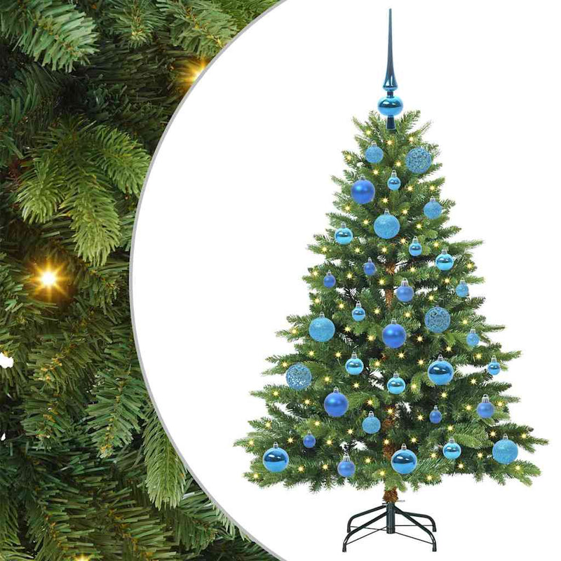 vidaXL Mű karácsonyfa 150 LED-del állvánnyal Zöld 120 cm PE és PVC