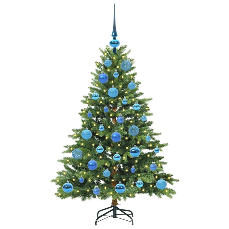 vidaXL Mű karácsonyfa 150 LED-del állvánnyal Zöld 120 cm PE és PVC