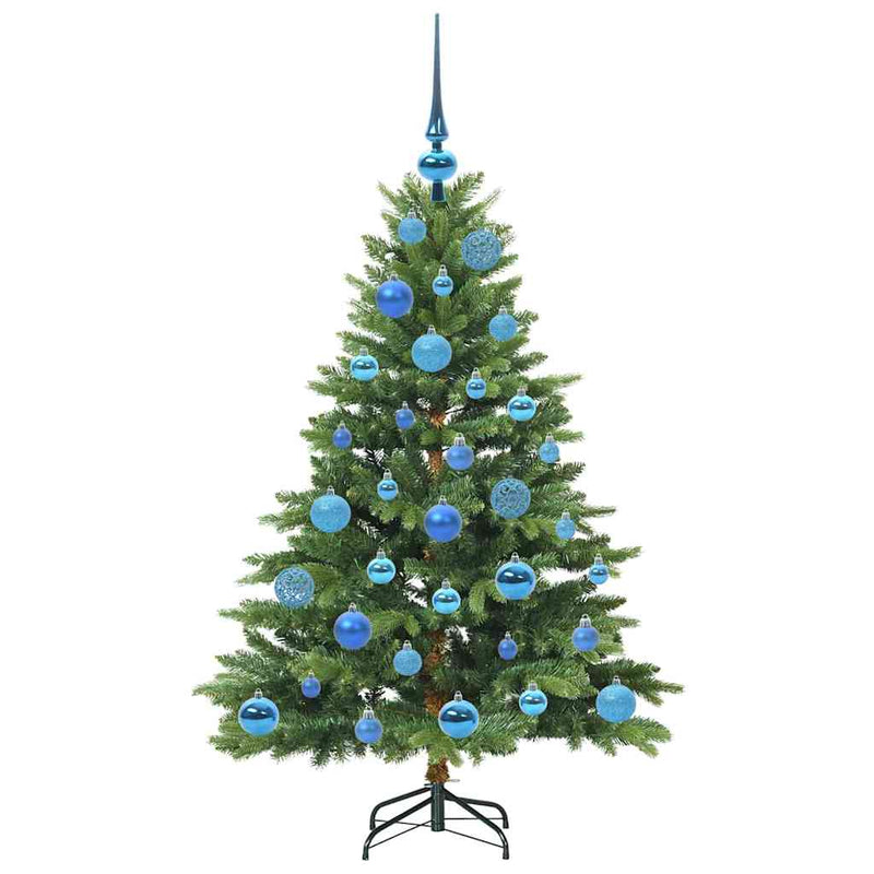 vidaXL Mű karácsonyfa 150 LED-del állvánnyal Zöld 120 cm PE és PVC