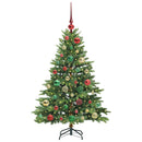 vidaXL Mű karácsonyfa 150 LED-del állvánnyal Zöld 120 cm PE és PVC