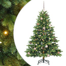 vidaXL Mű karácsonyfa 150 LED-del állvánnyal Zöld 150 cm PE és PVC