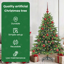 vidaXL Mű karácsonyfa 150 LED-del állvánnyal Zöld 150 cm PE és PVC