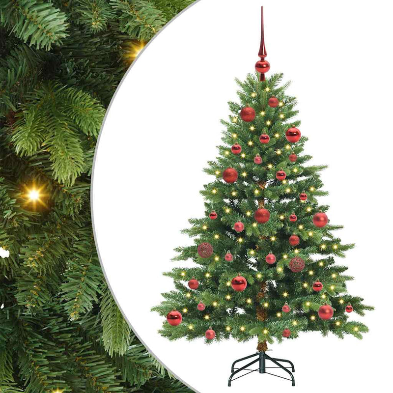 vidaXL Mű karácsonyfa 150 LED-del állvánnyal Zöld 150 cm PE és PVC