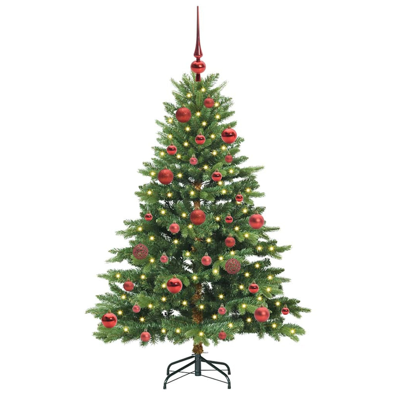 vidaXL Mű karácsonyfa 150 LED-del állvánnyal Zöld 150 cm PE és PVC