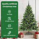 vidaXL Mű karácsonyfa 150 LED-del állvánnyal Zöld 150 cm PE és PVC