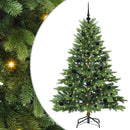 vidaXL Mű karácsonyfa 150 LED-del állvánnyal Zöld 150 cm PE és PVC