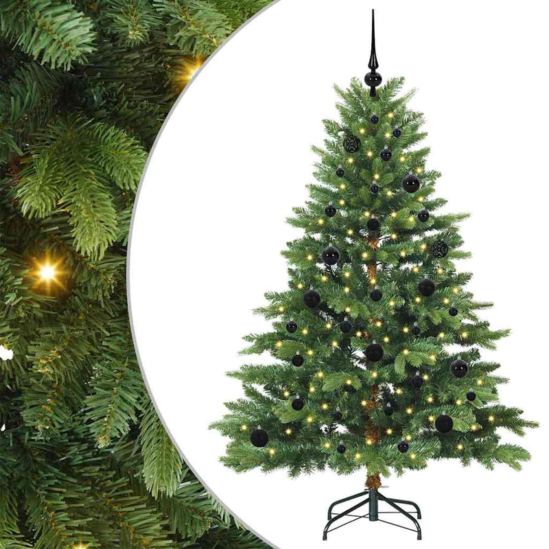 vidaXL Mű karácsonyfa 150 LED-del állvánnyal Zöld 150 cm PE és PVC