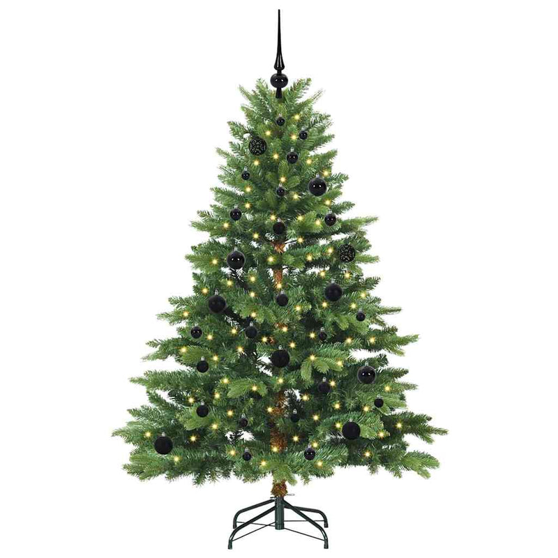vidaXL Mű karácsonyfa 150 LED-del állvánnyal Zöld 150 cm PE és PVC