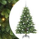 vidaXL Mű karácsonyfa 150 LED-del állvánnyal Zöld 150 cm PE és PVC