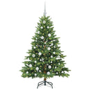vidaXL Mű karácsonyfa 150 LED-del állvánnyal Zöld 150 cm PE és PVC